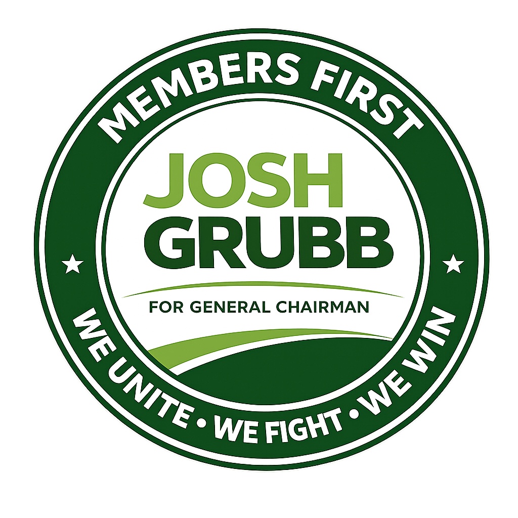 Members First campaign logo for Josh Grubb